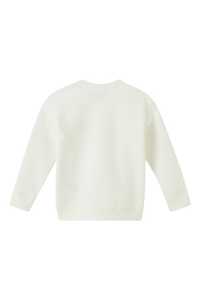 Oversized Cotton Blend Logo Sweatshirt